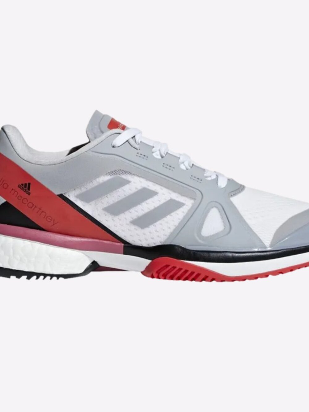 Stella McCartney x adidas Barricade Boost Mid Grey Red Womens Sz 7